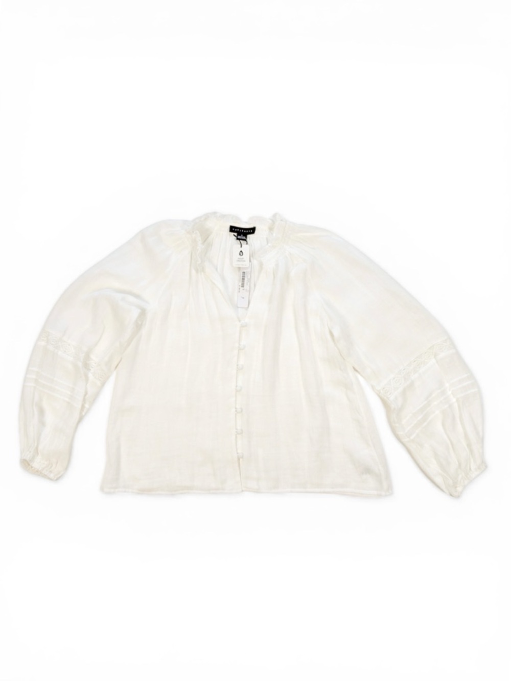 Sanctuary Fresh Beach Blouse Gauzy Peasant Lightweight Size S - White NWT